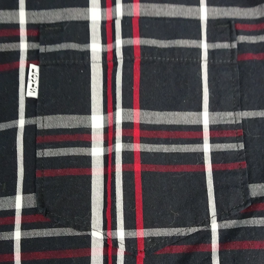 Western Levi's Button Up Plaid L/S Shirt Small